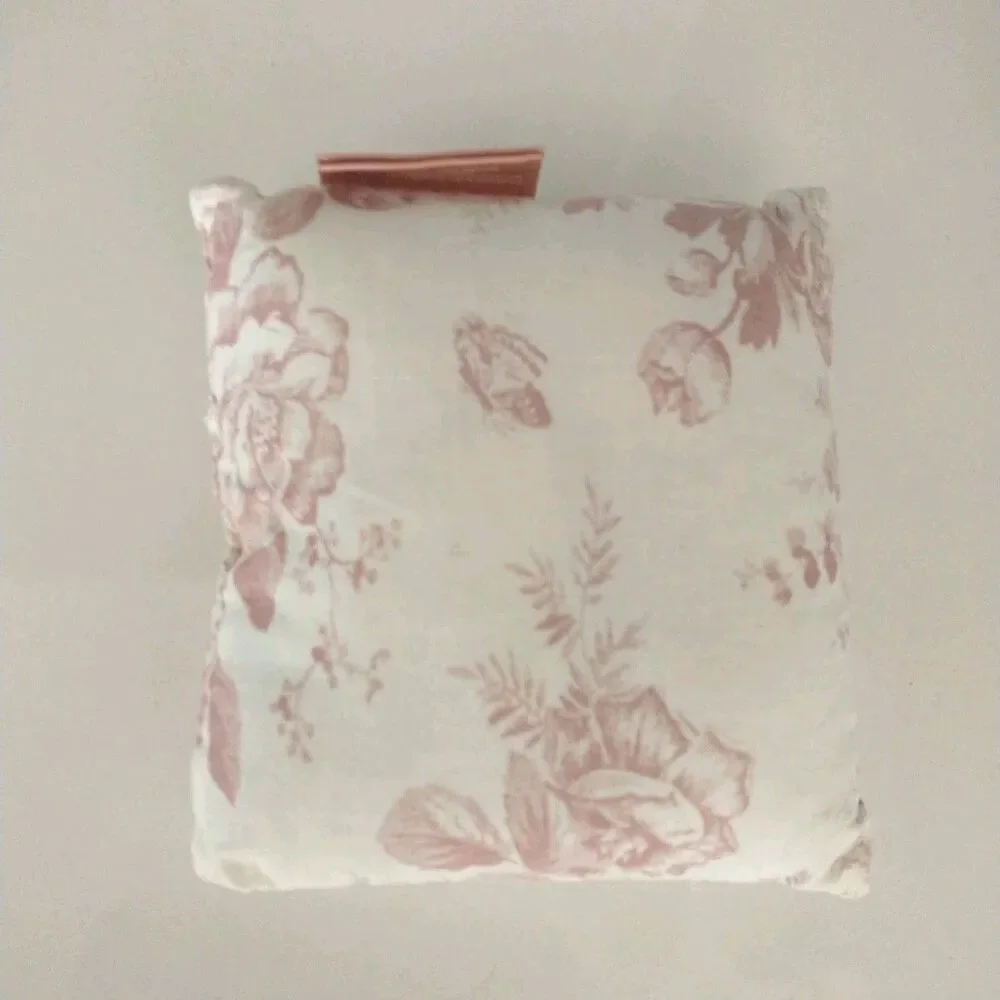 Crabtree&Evelyn Sachet Pillows Decor Pink Cabbage Rose Toile Wedding Ring*READ